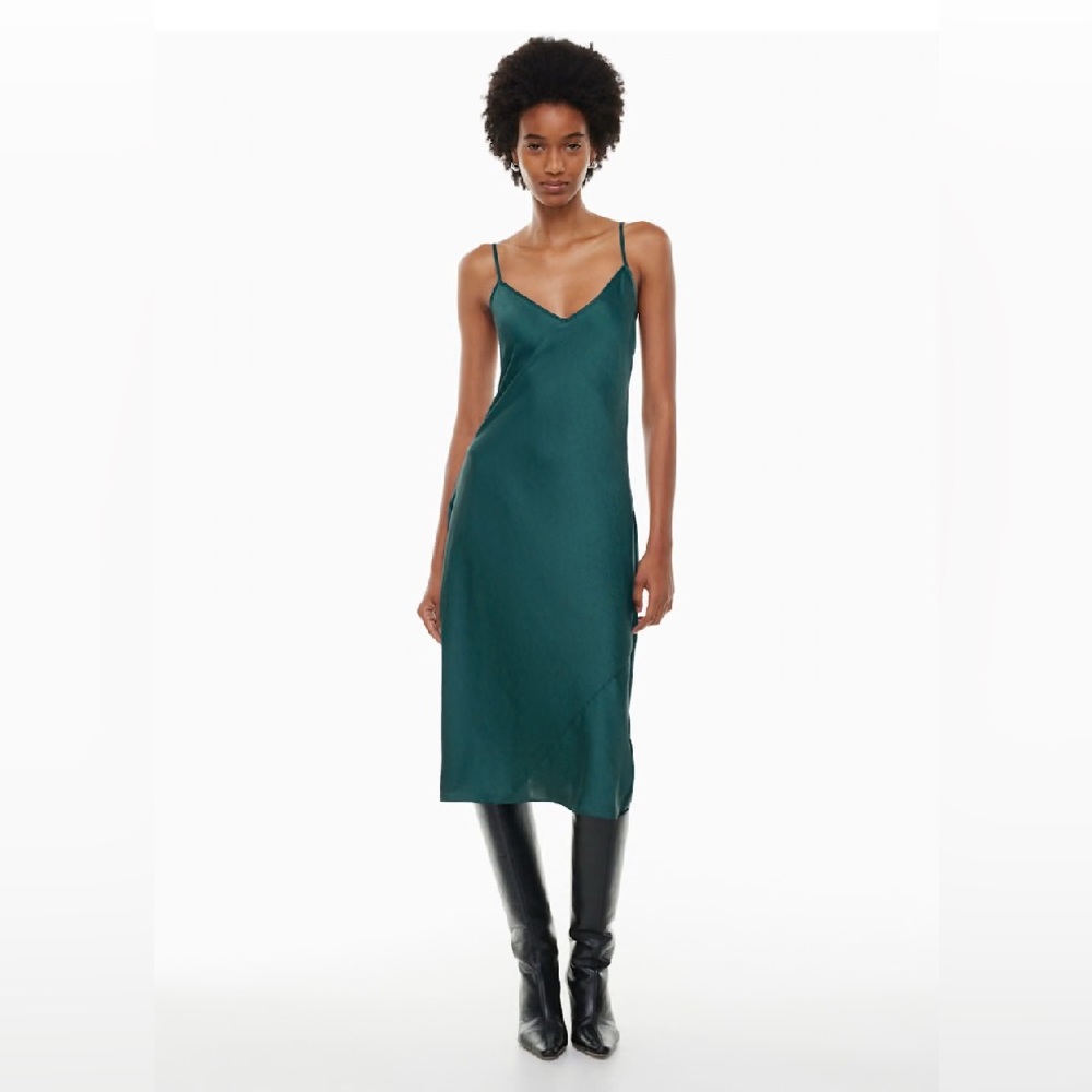 New Aritiza Wilfred Only Slip Satin Midi Dress